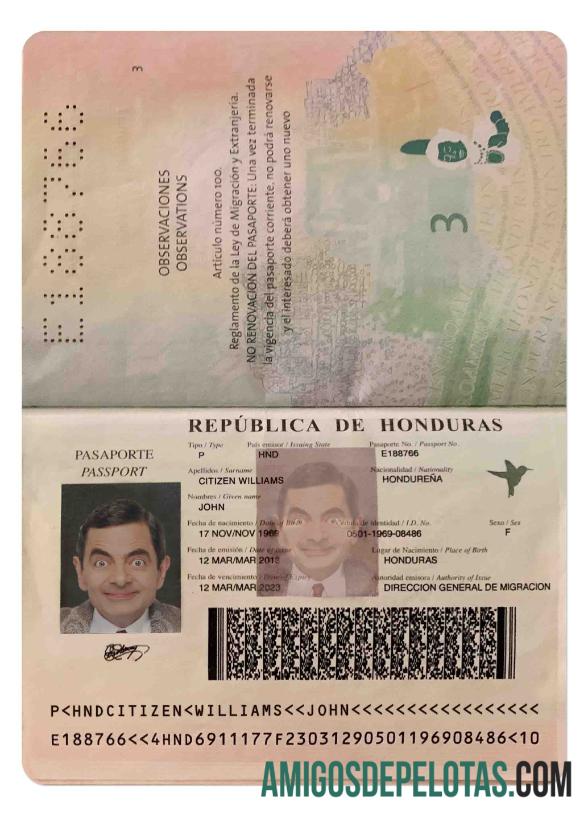 Honduras paspor pratinjau