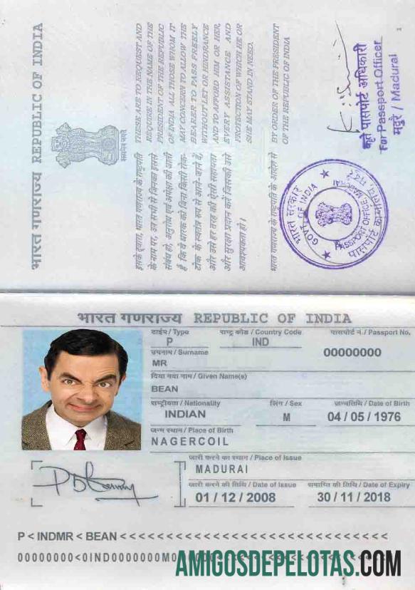 India paspor templat
