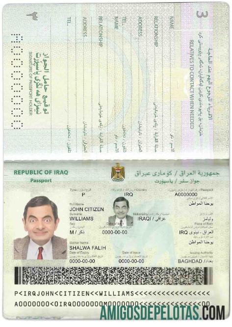 Irak paspor pratinjau