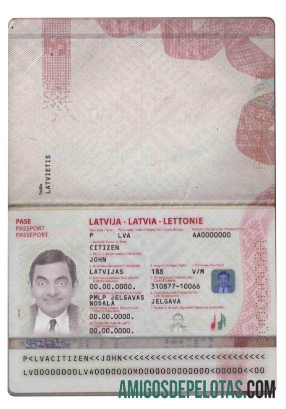 Latvia paspor (2015 sekarang) desain