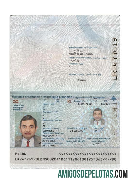 Lebanon paspor 2021 sekarang desain