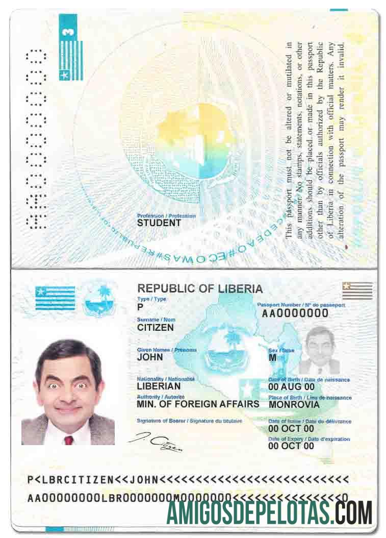 Liberia paspor pratinjau