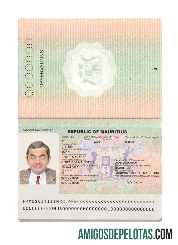 Mauritius paspor 2017 sekarang desain