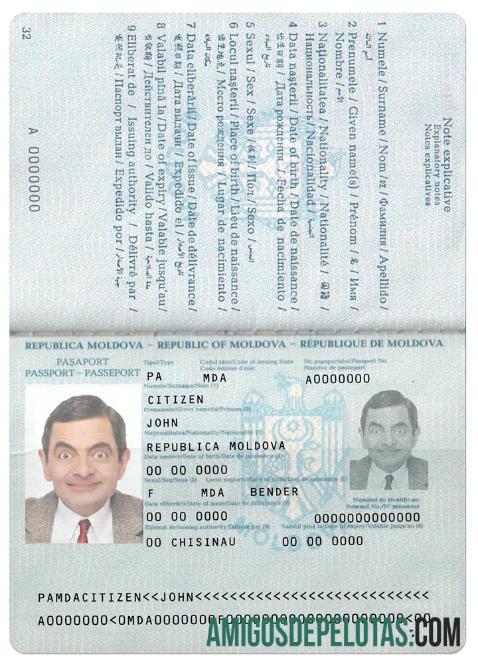 Moldova paspor desain
