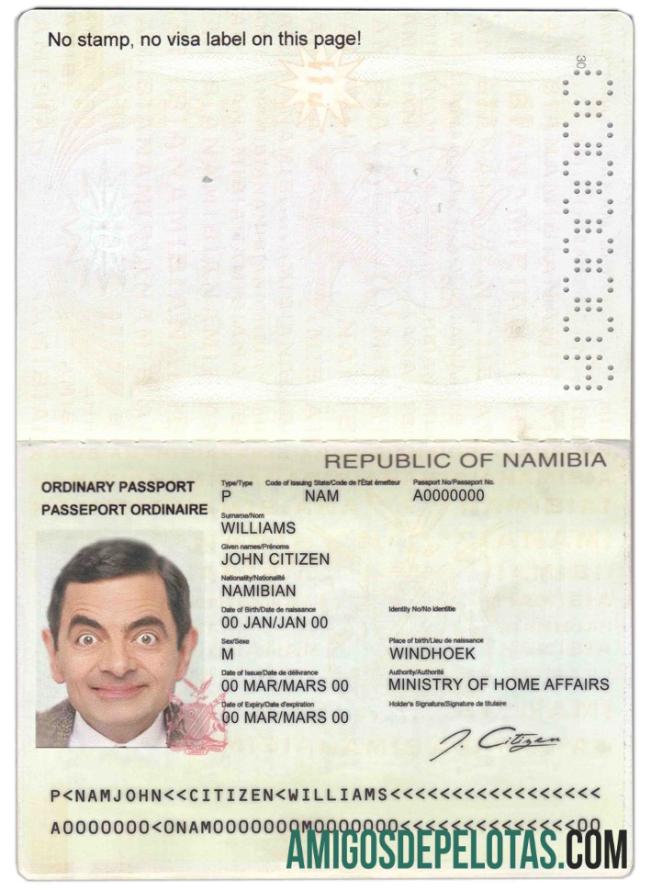 Namibia paspor makering