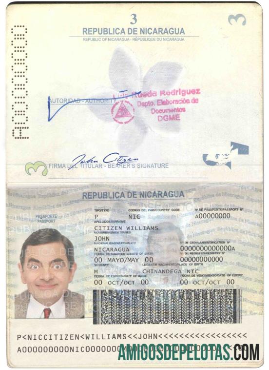 Nikaragua paspor pratinjau