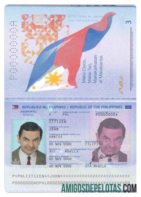 Filipina paspor templat