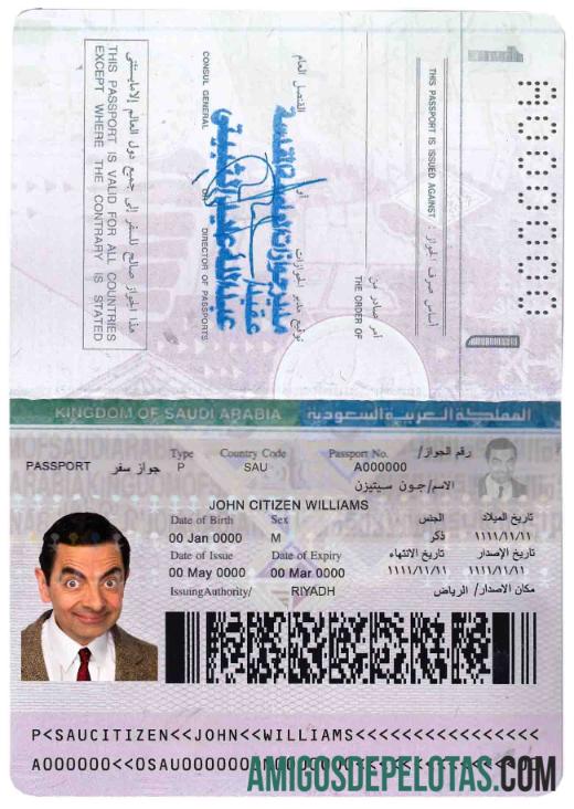 Arab Arab Saudi paspor desain