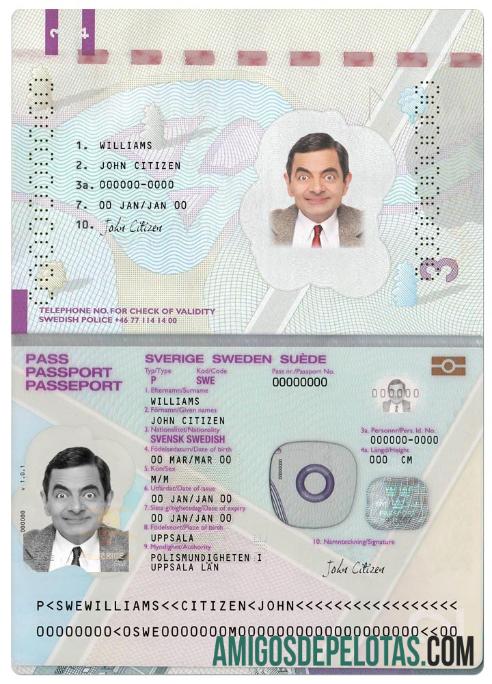 Swedia paspor versi 2 desain