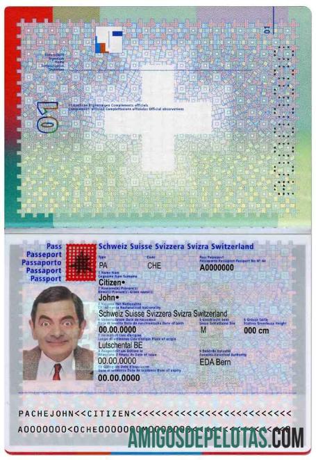 Swiss paspor desain