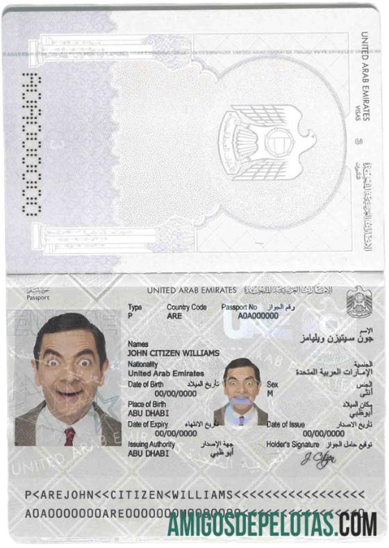 UEA (Uni Emirat Arab) paspor pratinjau