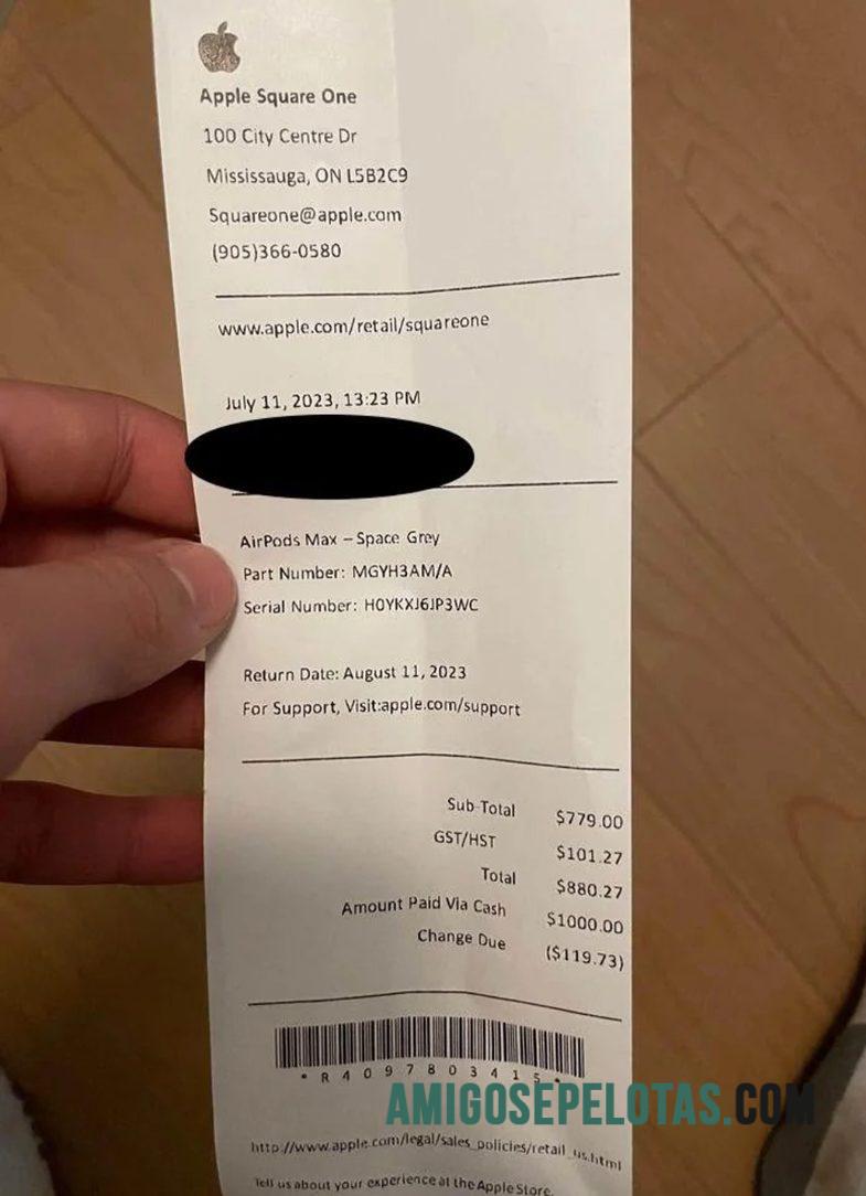 Apple store Pembayaran check sampel
