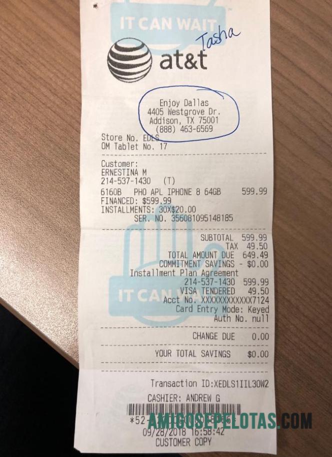 At&t Perusahaan Pembayaran Kwitansi makering