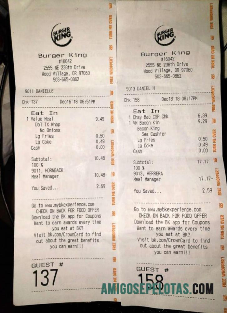 Burger King Pembayaran Kwitansi makering