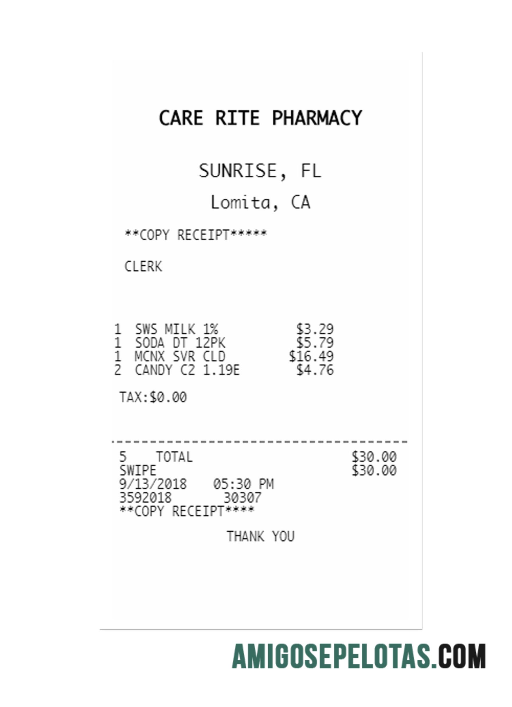 Care Rite Pharmacy Pembayaran check makering