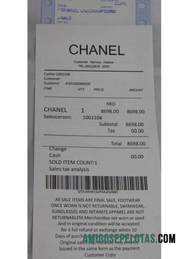 Chanel brand store Pembayaran Kwitansi templat