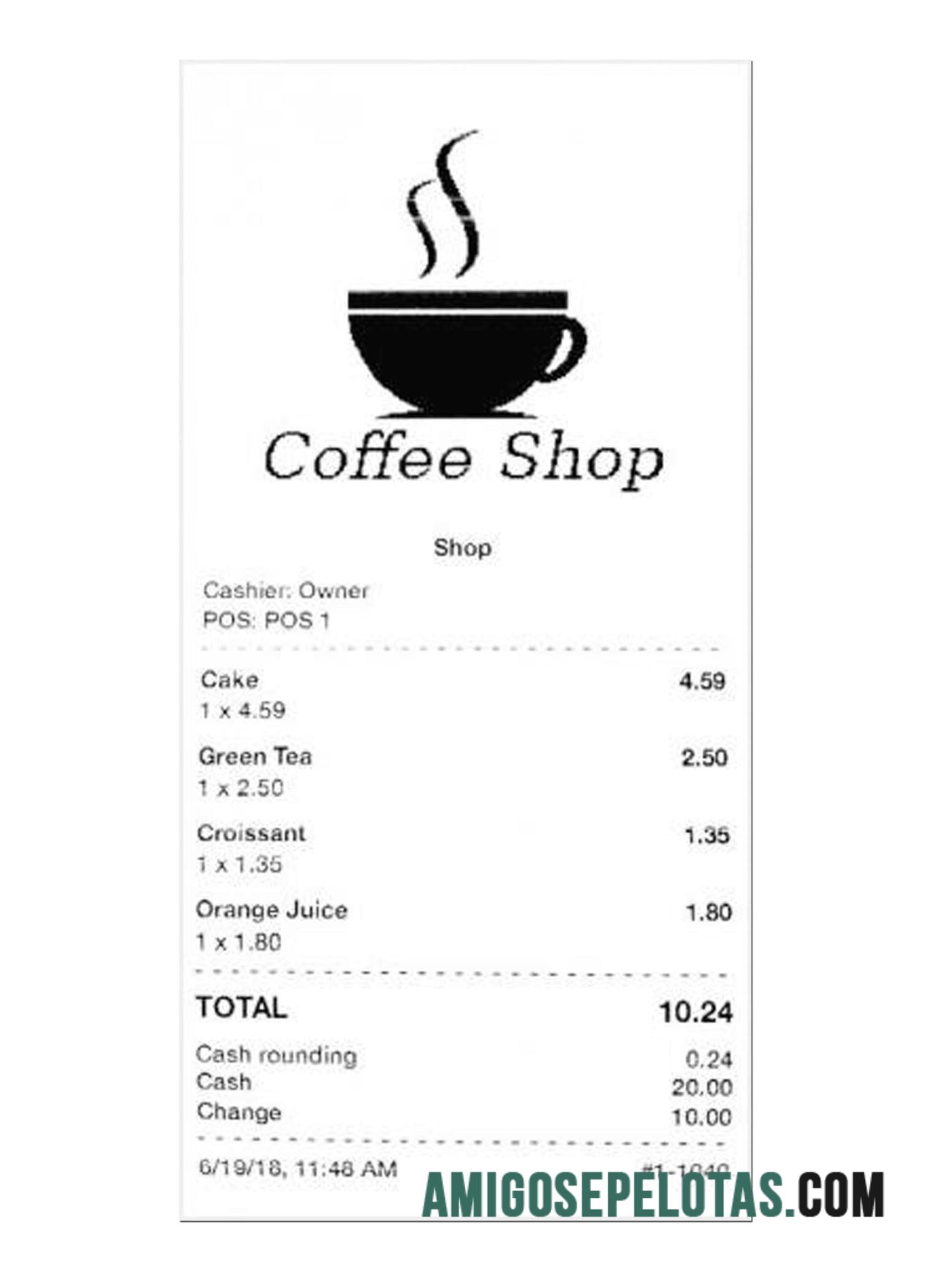 Coffee Shop Pembayaran check desain