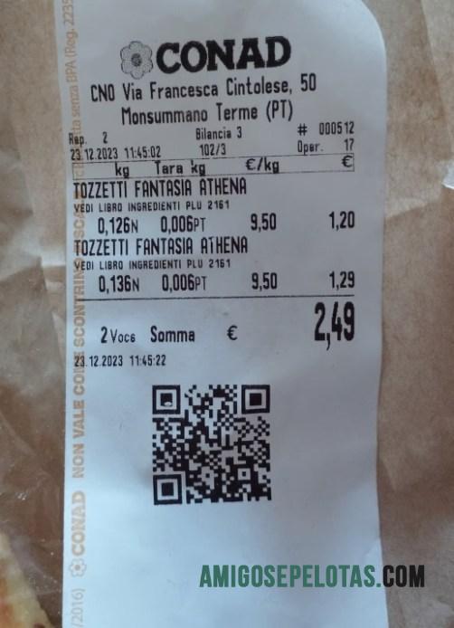 Conad retail store Pembayaran Kwitansi pratinjau