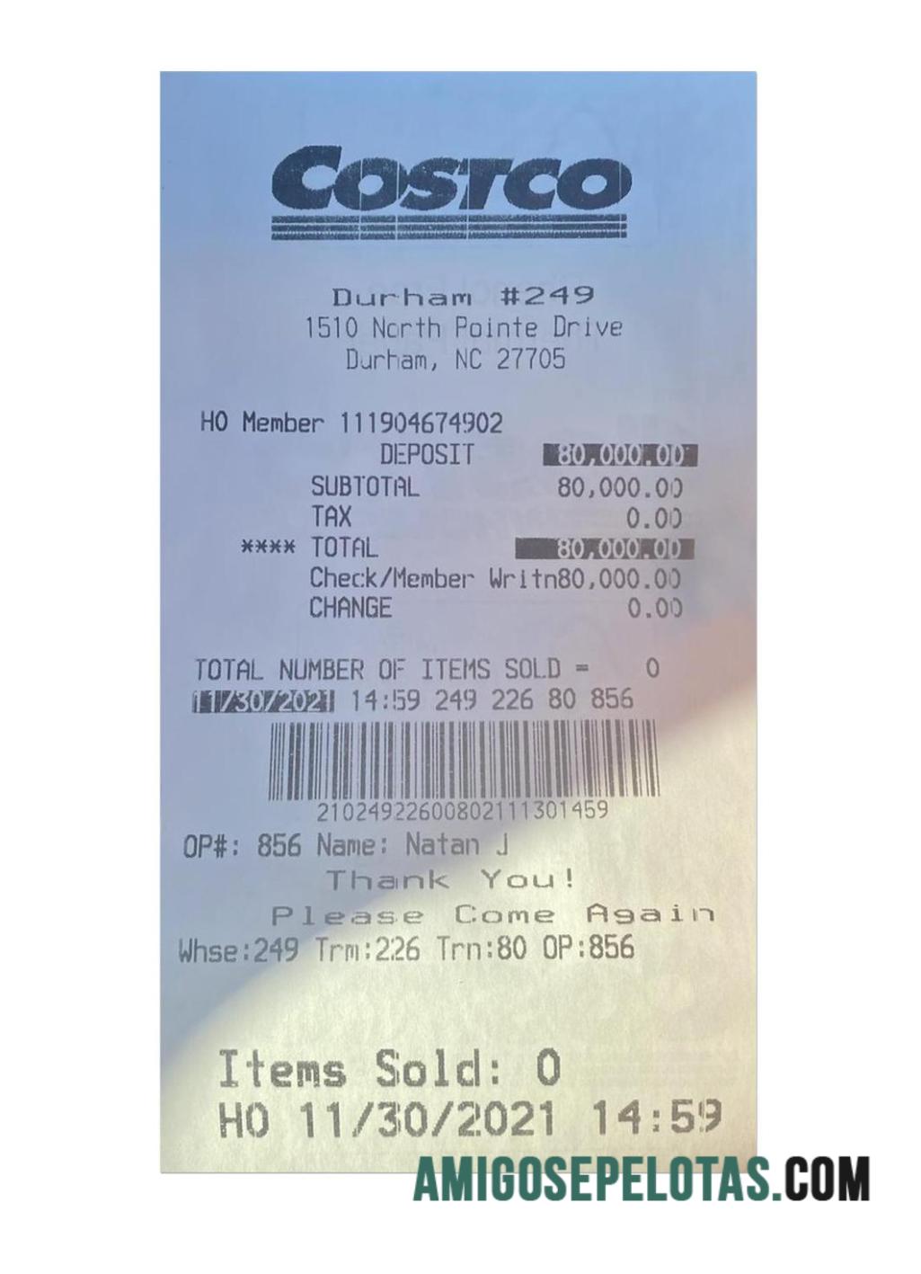 Costco Pembayaran Kwitansi makering
