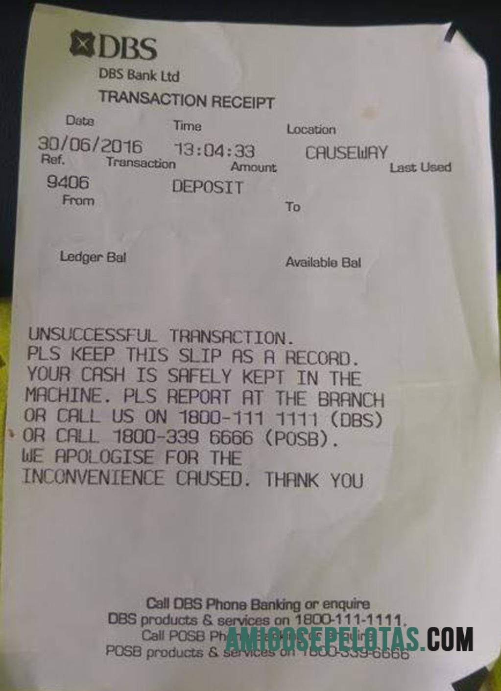 Dbs bank Pembayaran check templat