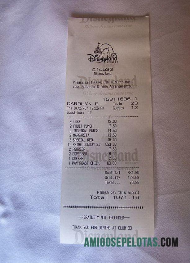 Disneyland Pembayaran Kwitansi templat