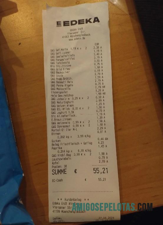 Edeka supermarket Pembayaran Kwitansi makering
