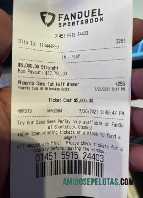 Fanduel sportsbook Pembayaran Kwitansi templat