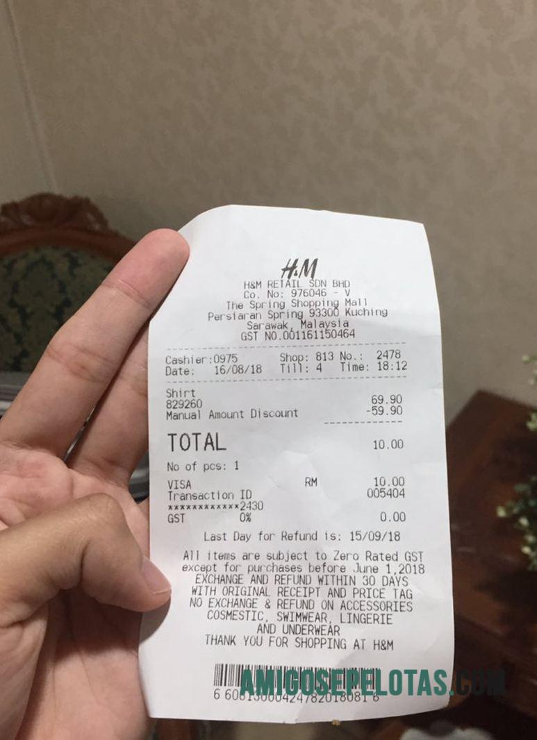 H&M retail Pembayaran check pratinjau