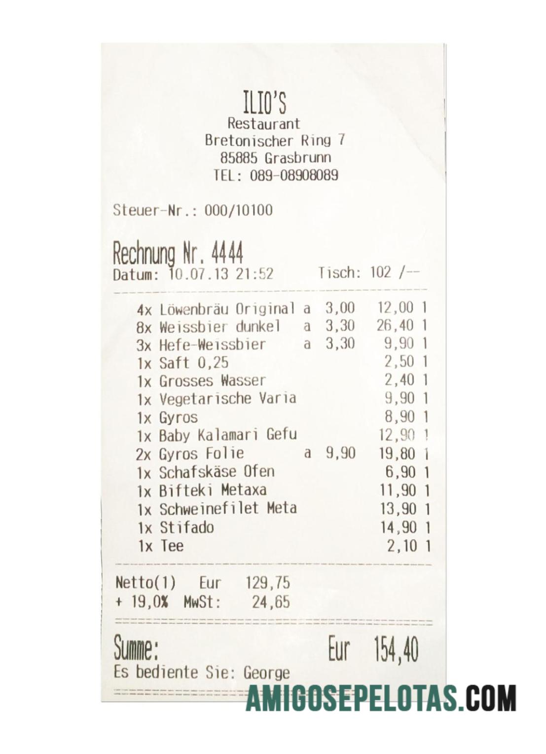Ilio'S Restaurant Pembayaran check desain