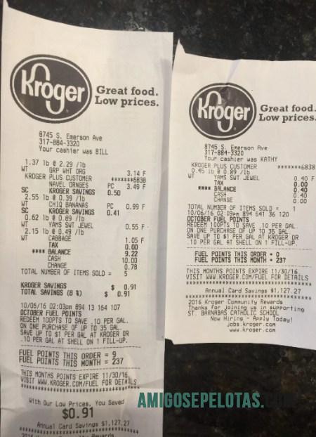 Kroger Perusahaan Pembayaran check sampel