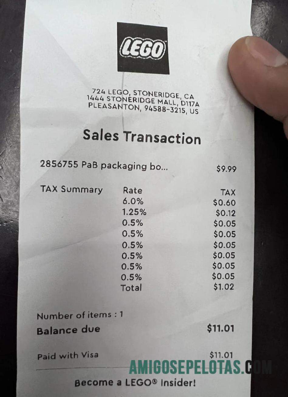 Lego store Pembayaran check templat