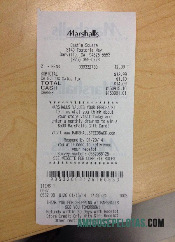 Marshalls store Pembayaran check pratinjau