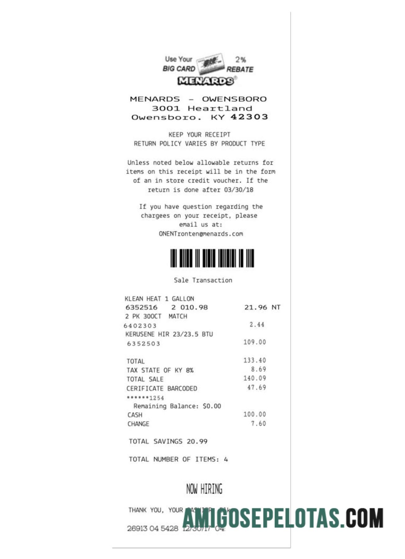 Menards Pembayaran Kwitansi desain