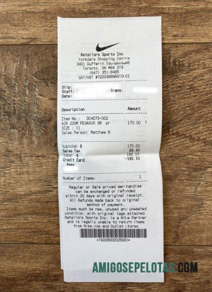 Nike store check sampel