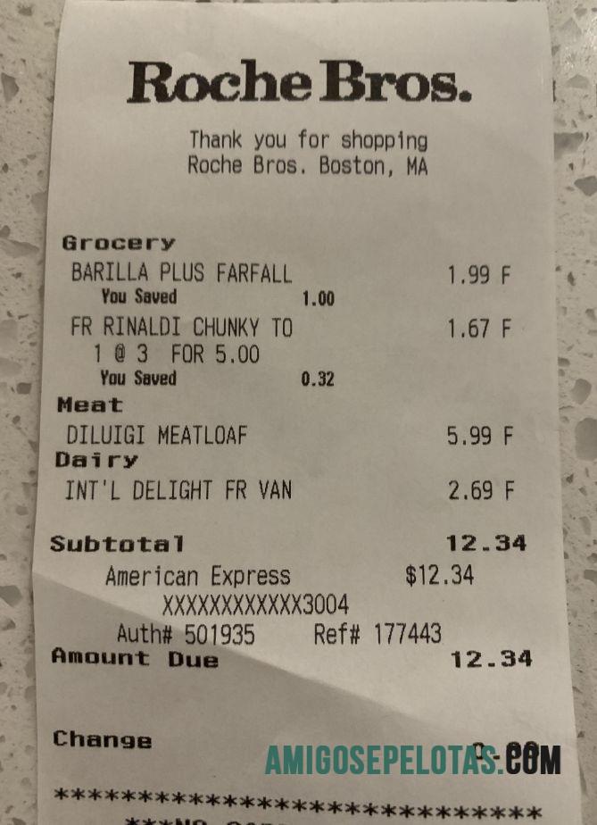 Roche Bros supermarket check makering