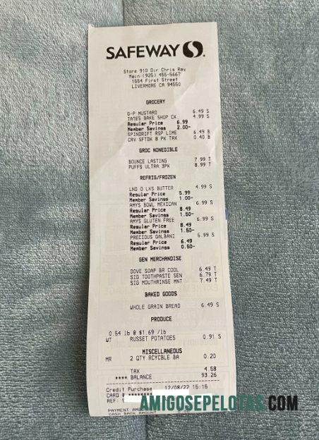 Safeway supermarket Pembayaran cehck templat