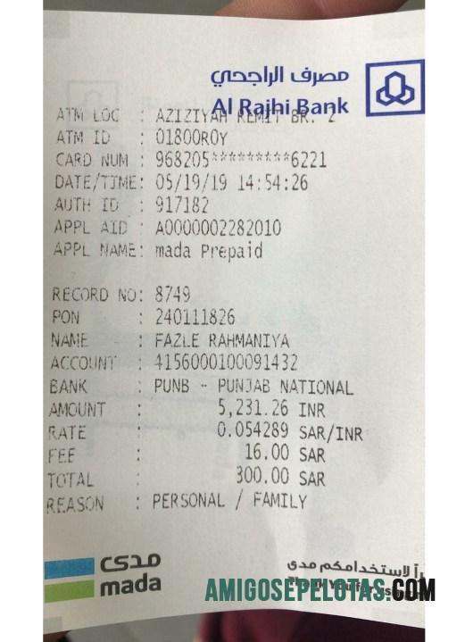 Arab Arab Saudi Al Rajhi bank Pembayaran Kwitansi templat