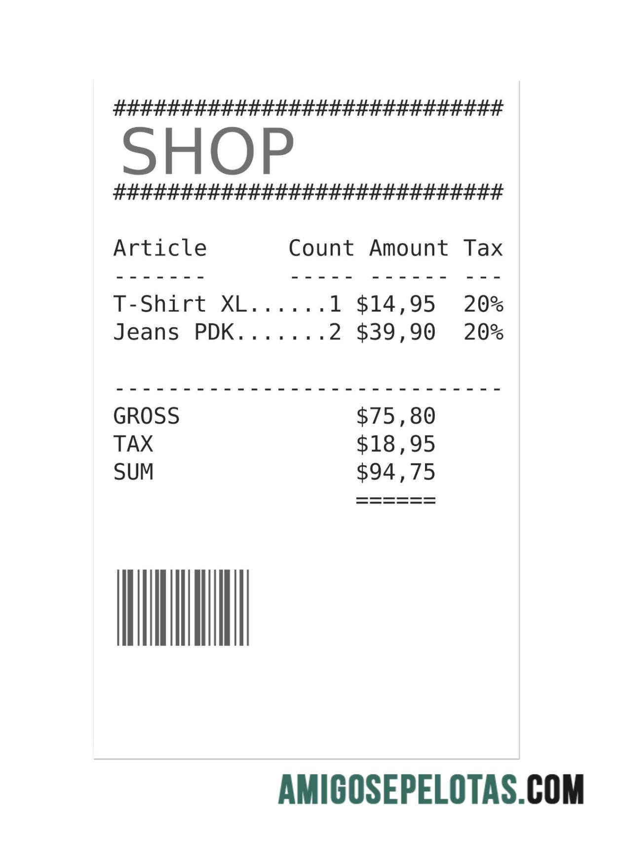 Shop Pembayaran check templat