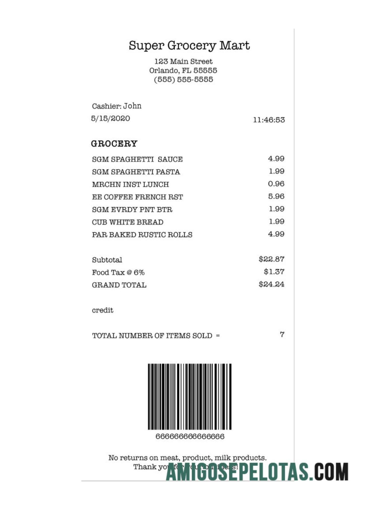 Super Grocery Mart Pembayaran check makering