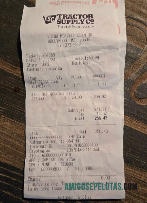 Tractor supply co Pembayaran Kwitansi desain