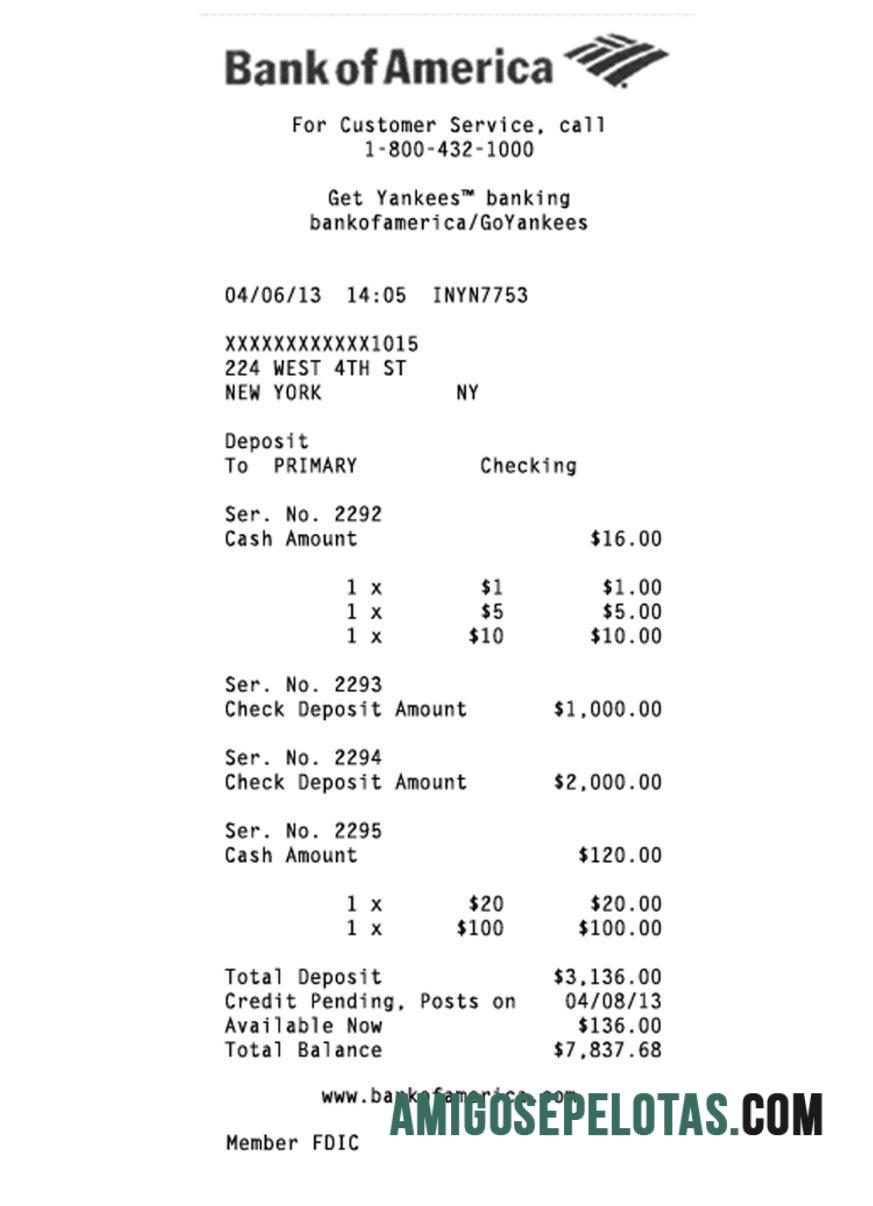 AS bank of Amerika check desain