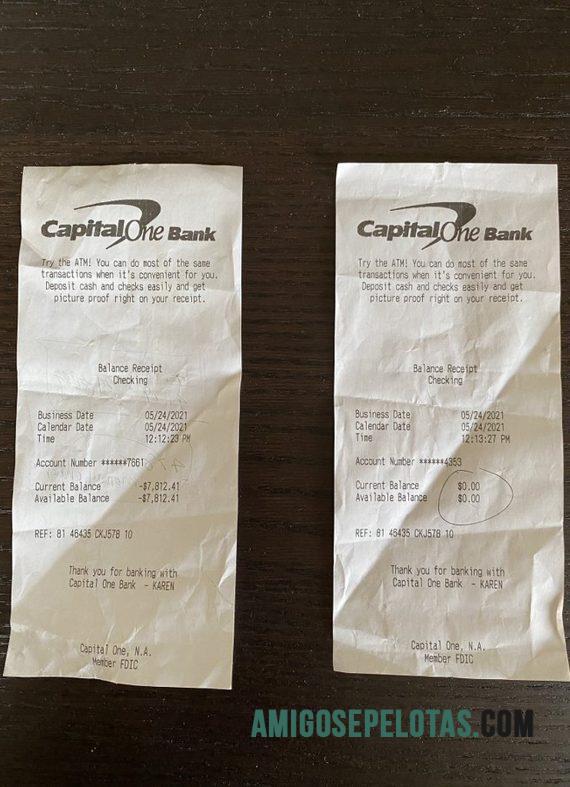 AS Capital one bank Pembayaran check templat