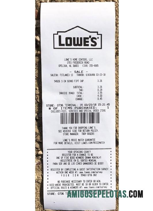 AS Lowe's Pembayaran Kwitansi templat