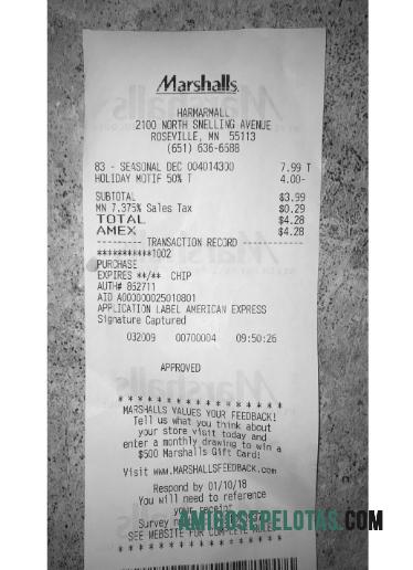 AS Marshalls store Pembayaran Kwitansi desain