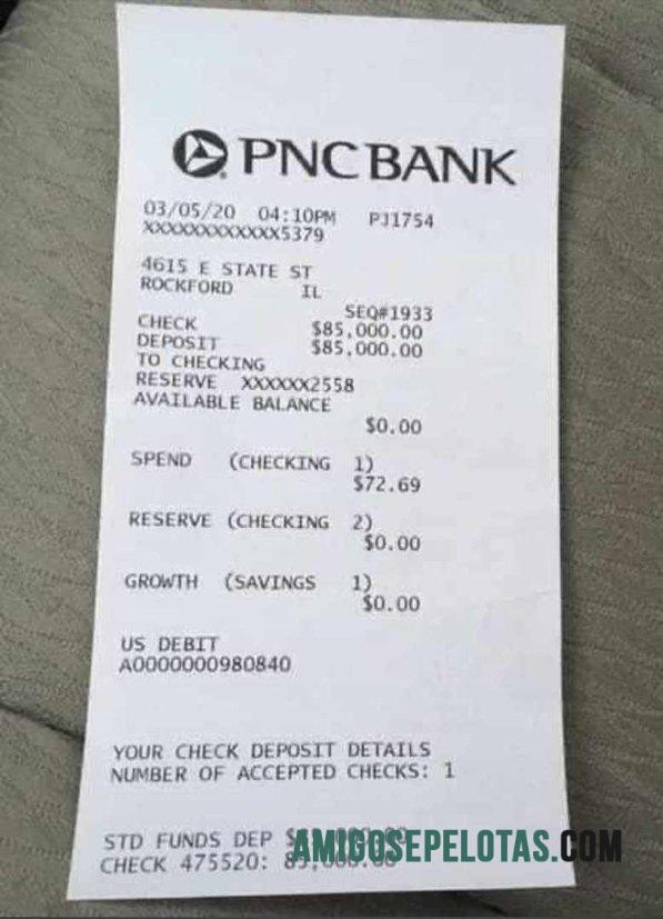 AS Pnc bank Pembayaran Kwitansi sampel