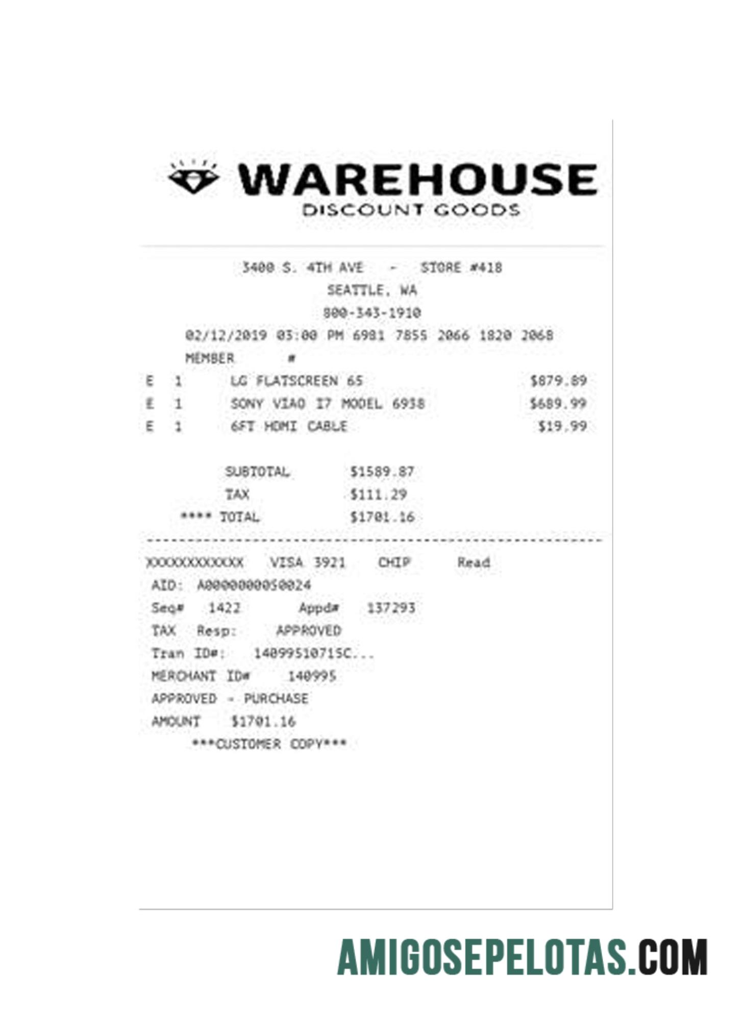 Warehouse Kwitansi pratinjau