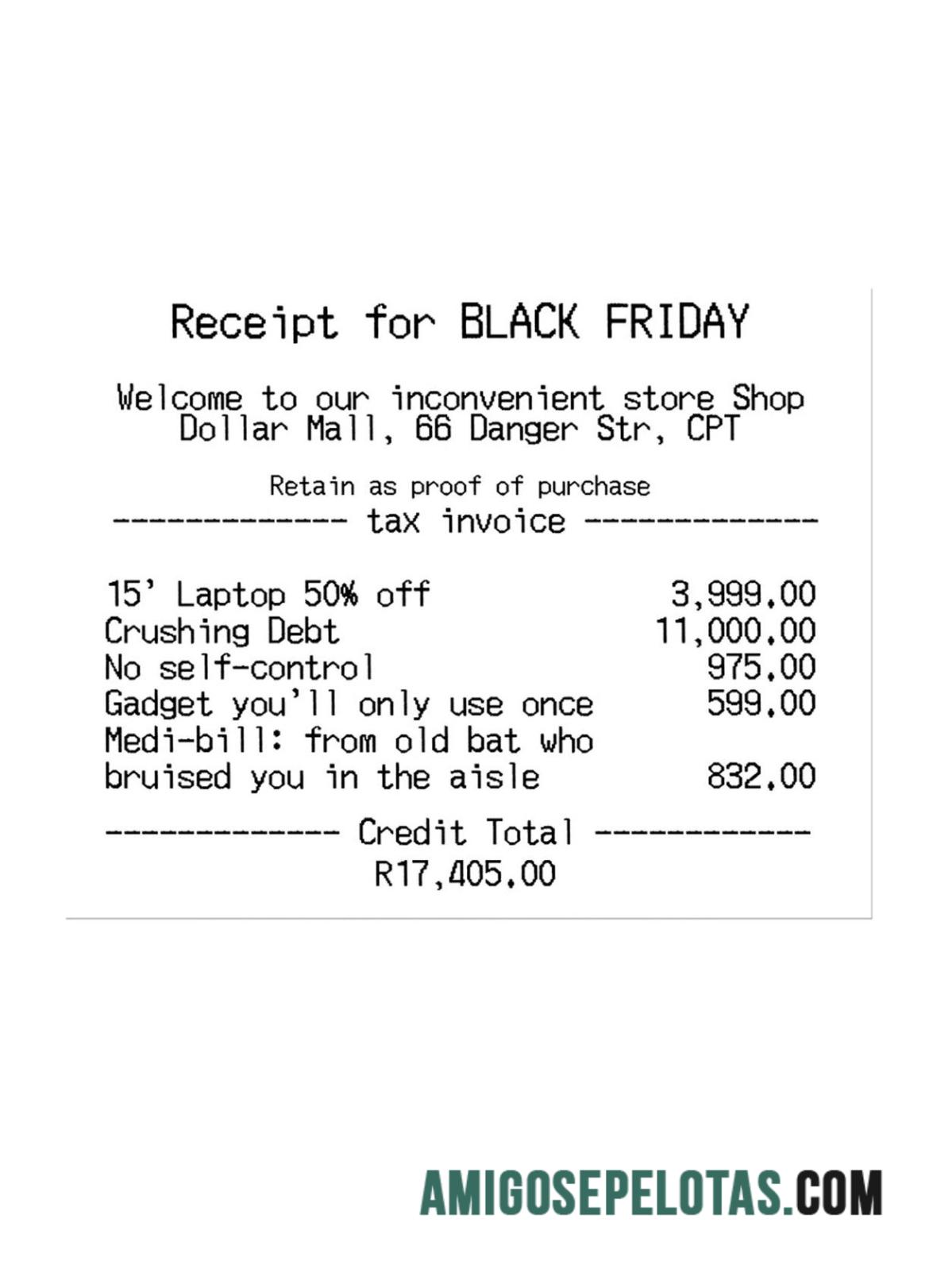 Kwitansi for Black Friday Pembayaran check pratinjau