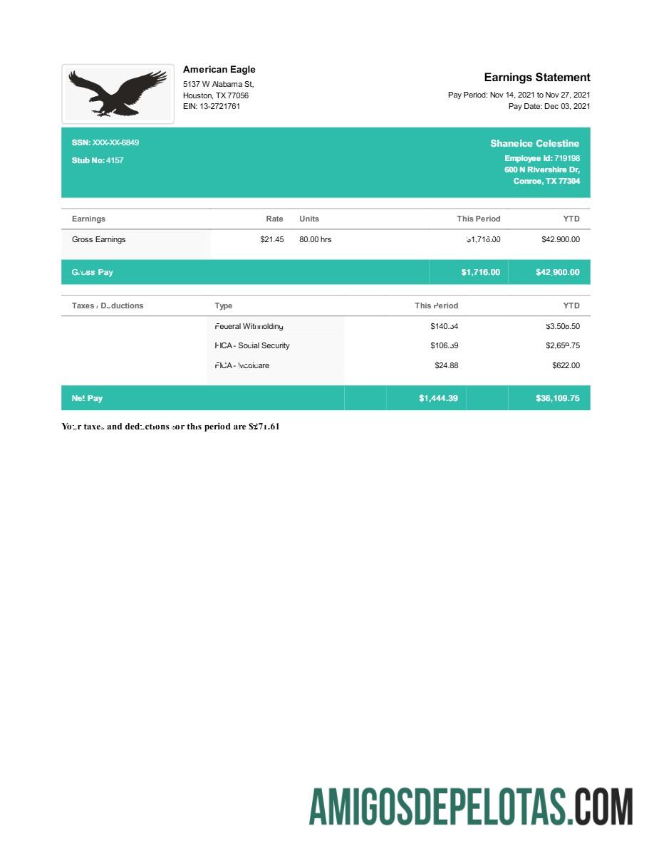 Premium American Eagle earnings laporan templat in Word and PDF format.PDF, 1