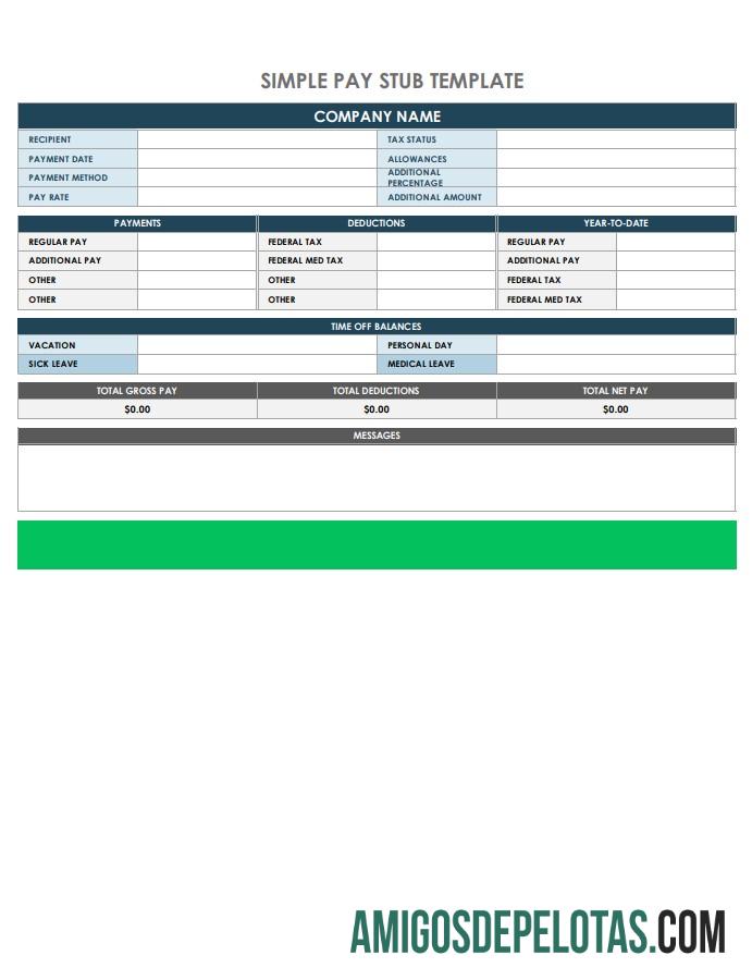 Perusahaan pay stub in PDF and Word format sampel