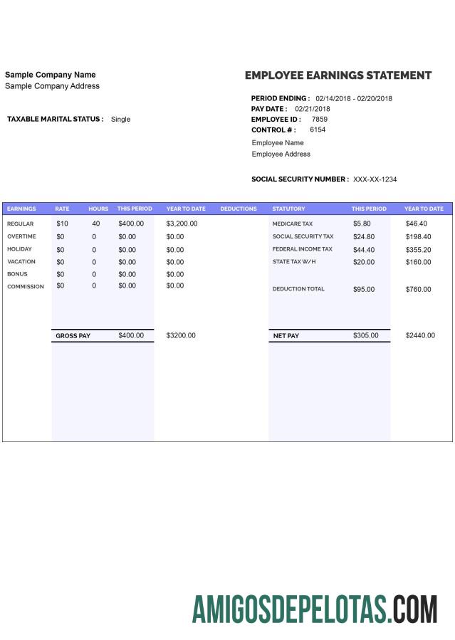 Realistis EMPLOYEE earnings laporan templat Word and PDF format versi 8